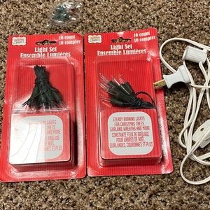 Craft Lot battery operated wreath/garland holiday DIY light sets +single plug in